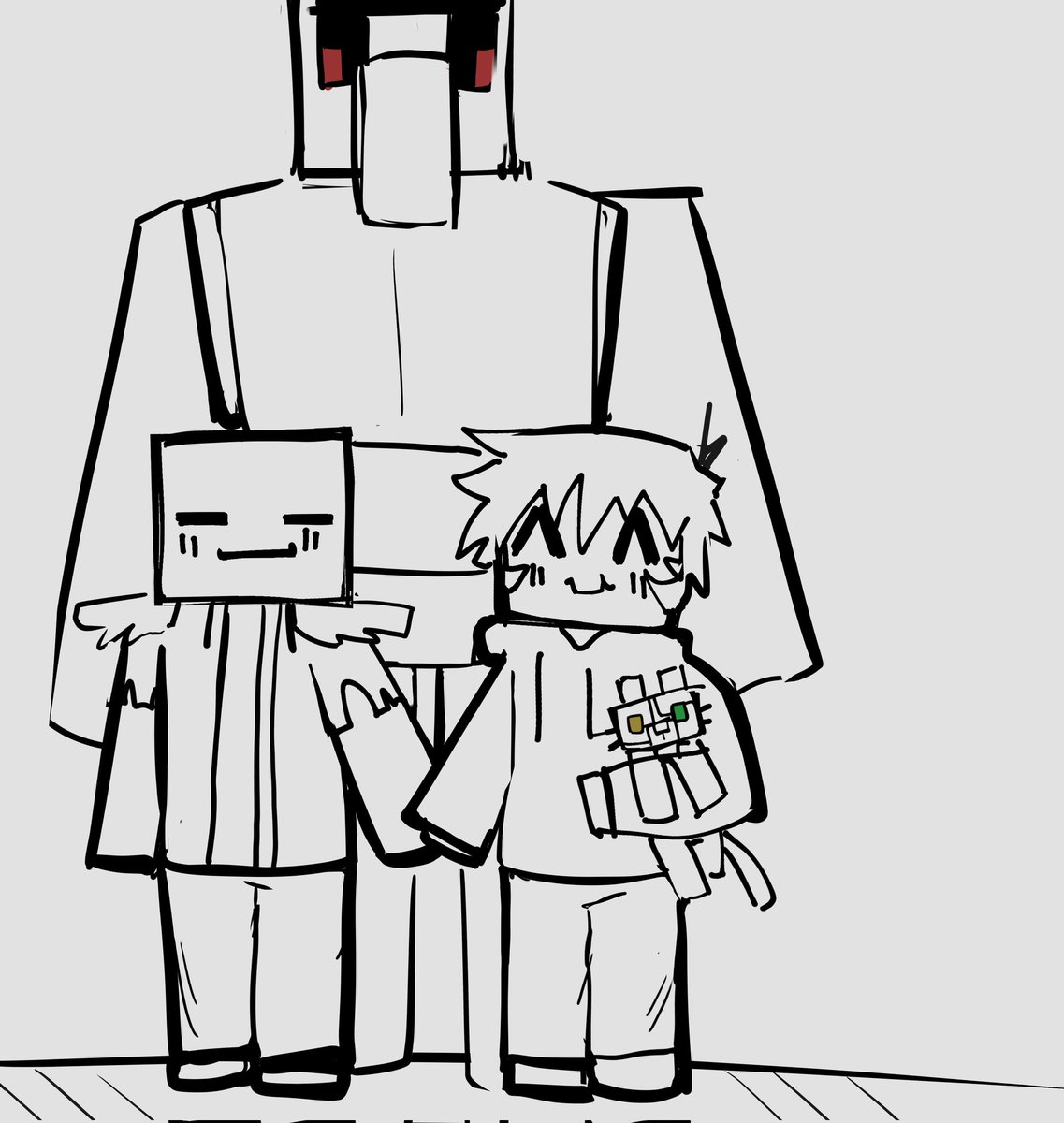 ahh si, la tipica familia tradicional..
Dos padres, su hijo masivamente grande y su gato con homofobia🥰