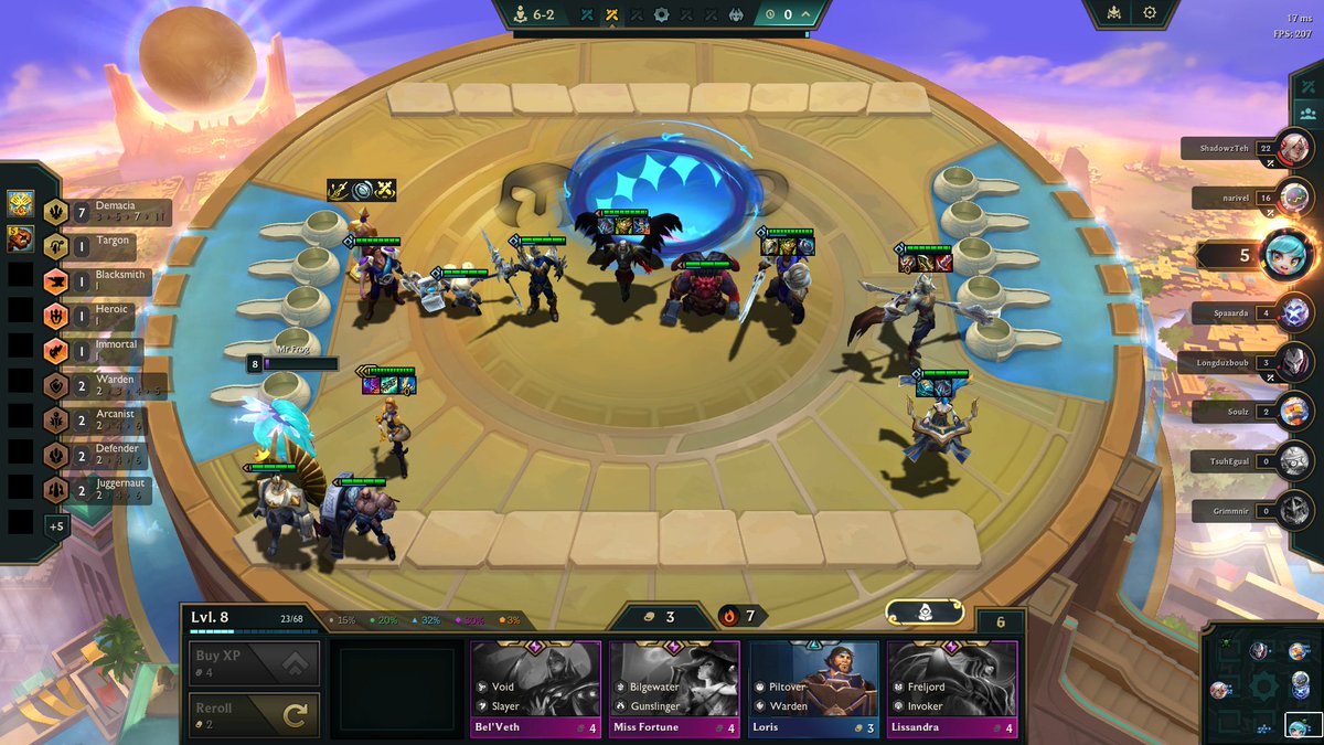 getting 5th in TFT here is maybe my worst feeling game ever.

6th try trying to top 4 zaahen and somehow im struggling 😭

some guy hit fizz 3 and beats me here cos my lux casts into nothing