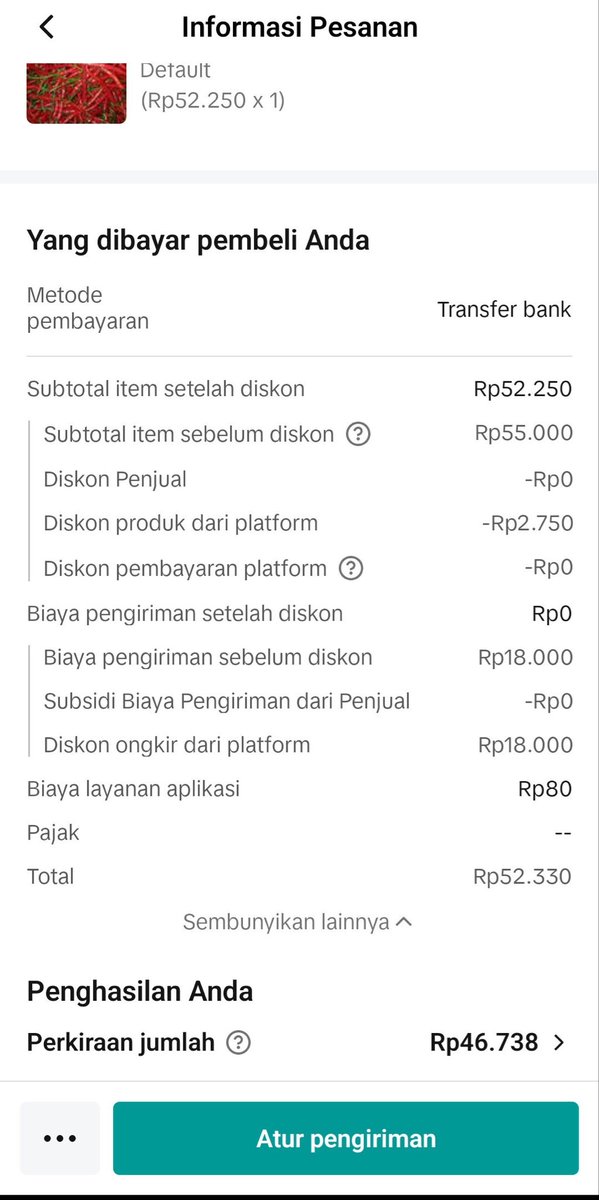 bumi_mart's tweet photo. Ini contoh cabe keriting 1kg jual 55rb, dapatnya 46. Mending ecer dipasar 45 🗿. Dari jawa juga mahal wkwkwk https://t.co/Zypuv58FBw