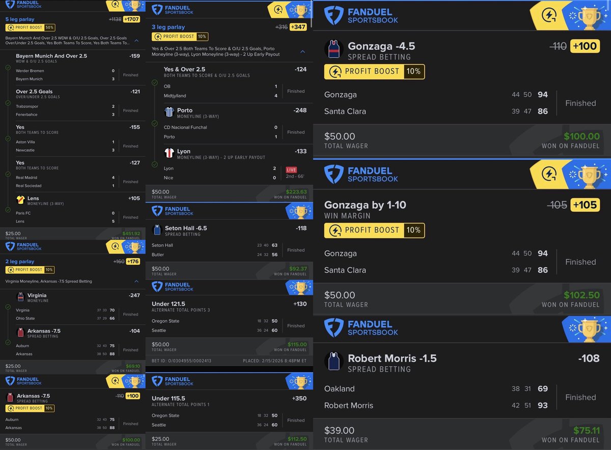 One of our affiliates turned $50 into over $1400 this weekend 🔥 

All of his plays are posted for free 👇 

discord.gg/5TGqM5gPn