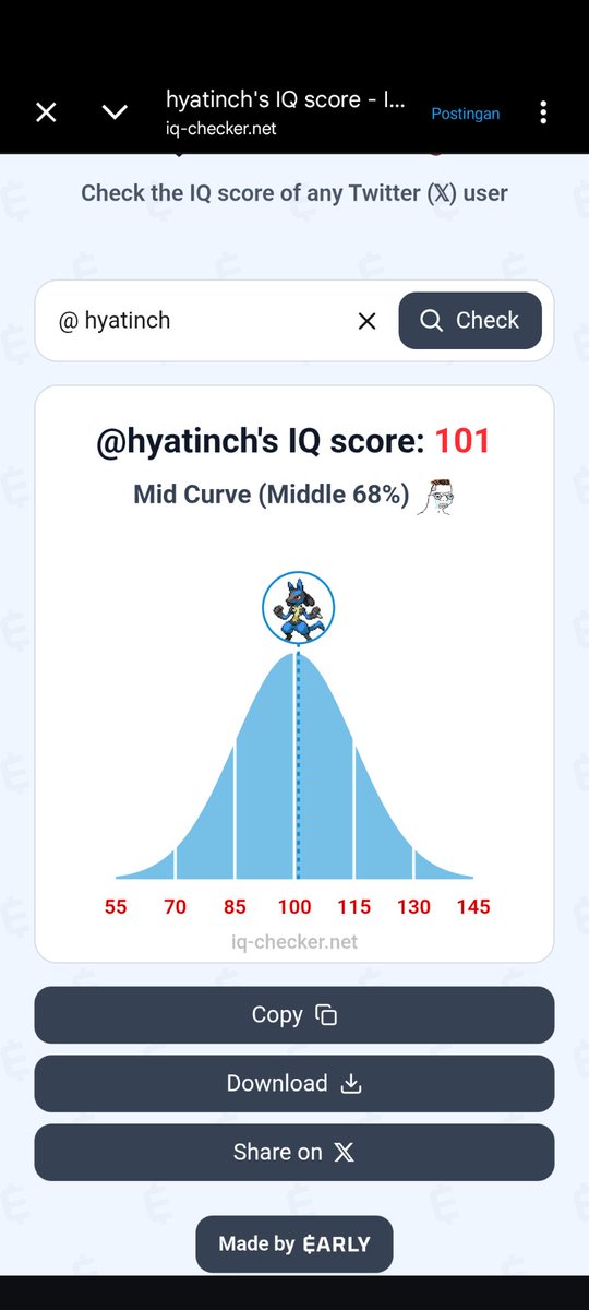 hyatinch's tweet photo. just checked my score and i’m a literal mid-curve. 101 score, peak average lol. 😭 

i guess i need to buy more $IQ so my brain actually starts working.

https://t.co/lemndKDvtF https://t.co/BG8jqtE0TD