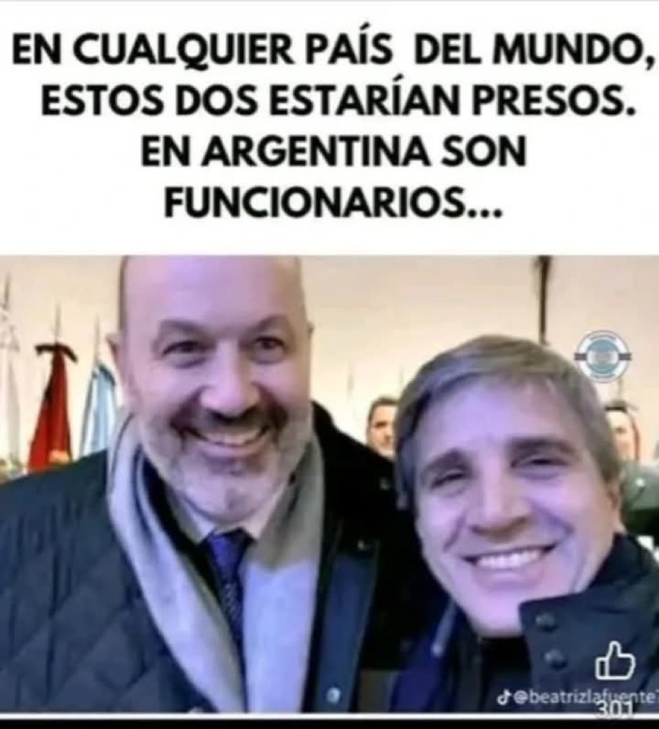 Los argentinos no salimos del asombro de que Uds, que nadie los quiere por garcas y chorros, esté en el gobierno.