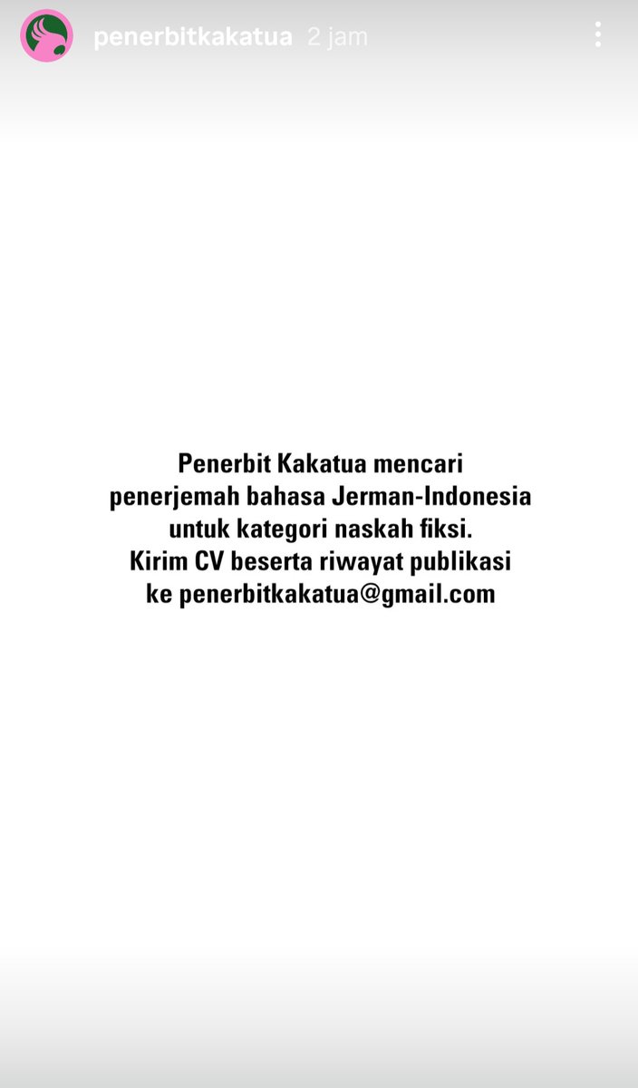 Gaskeun para penerjemah Sastra Jerman-Indonesia!! 

🇩🇪🇮🇩

*nanti saya request Thomas Bernhard, Christoph Ransmayr dan Wolfgang Hilbig hehe

sc: penerbitkakatua