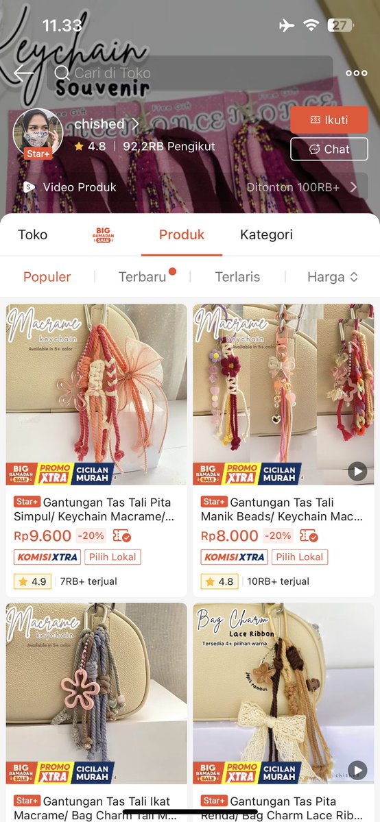 I FINALLY FOUND: 
toko oren bag charm yang bikin tas basic langsung auto cute 💯🫶🏻  

Gemes, rapi, dan surprisingly masih budget friendly 🎀