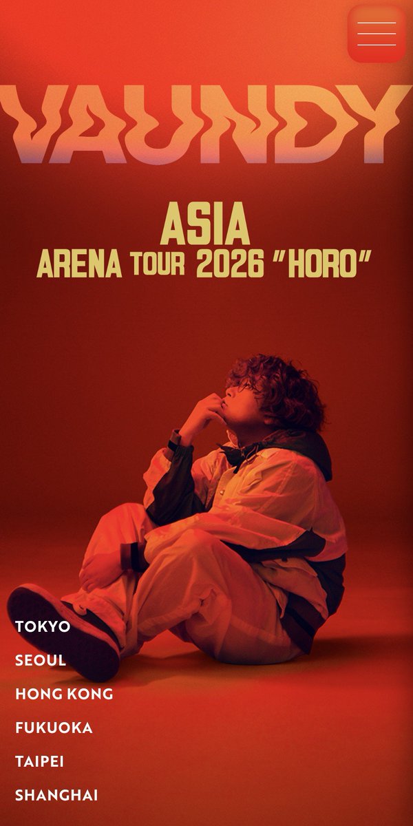 Vaundy アジアツアー福岡公演が北九州メッセで10/24(土)、25(日)開催決定