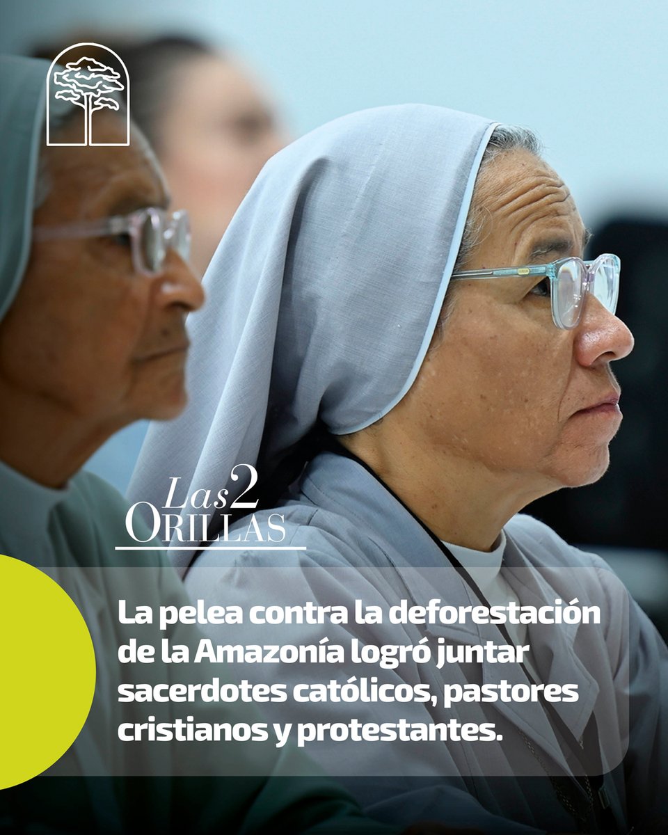 IRIColombia's tweet photo. Cuando la Amazonía enfrenta la deforestación, la fe se convierte en acción.
En #IRIColombia, sacerdotes católicos, pastores cristianos, protestantes y líderes de diferentes iglesias y confesiones se capacitan y se reúnen con científicos y comunidades con el propósito de asumir un compromiso común: proteger la vida y los bosques amazónicos.
Esta alianza demuestra que la espiritualidad puede dialogar con la ciencia y traducirse en acciones concretas para el cuidado del agua, los territorios y las personas que los habitan.

Te invitamos a leer el artículo de @Las2Orillas, “La pelea contra la deforestación de la Amazonía logró juntar sacerdotes católicos, pastores cristianos y protestantes” aquí: https://t.co/cIbYvpGKRh