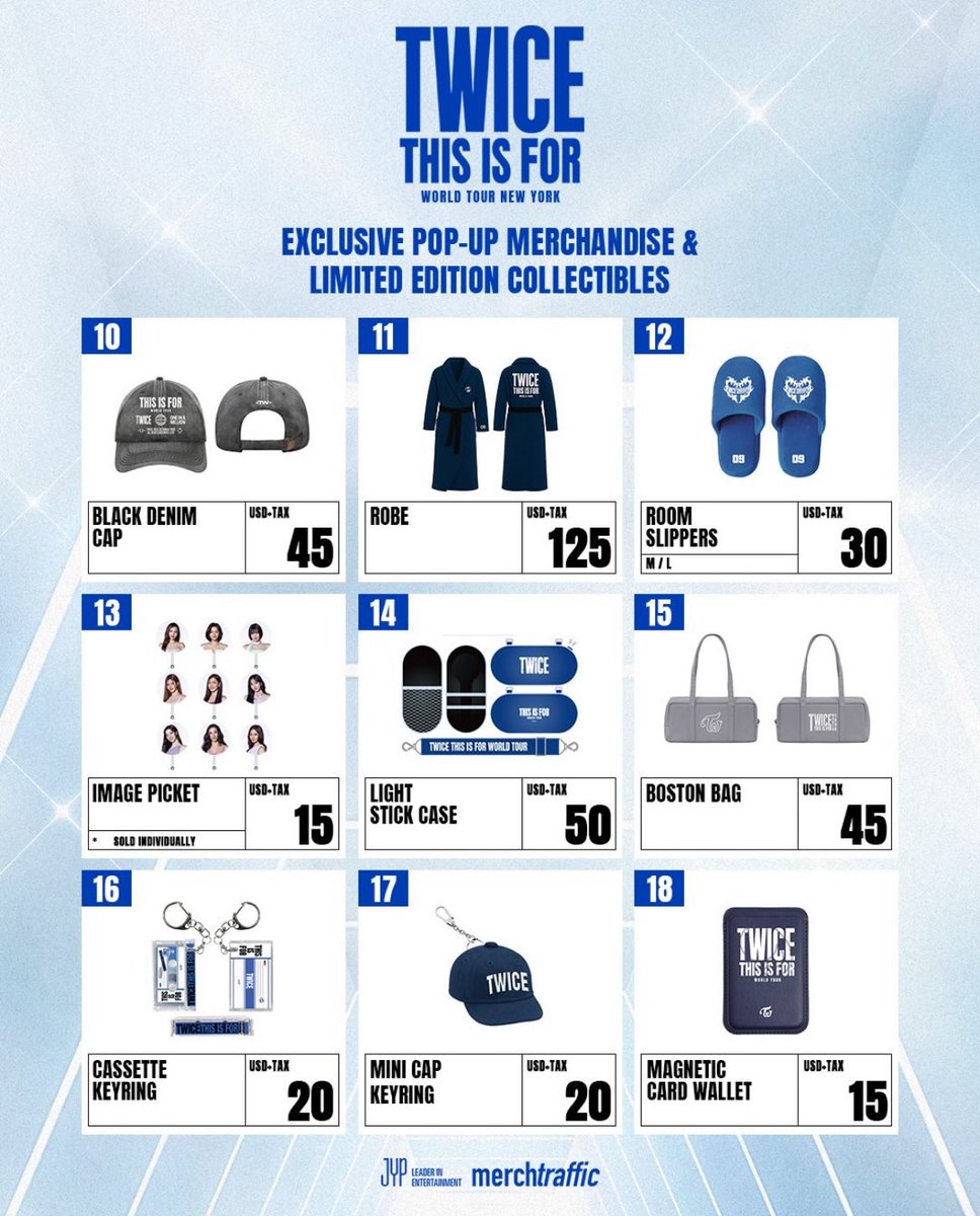 Official merch of the THIS IS FOR WORLD TOUR in NEW YORK Pop-Up