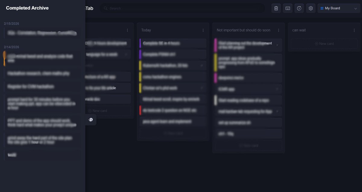 deepvinci's tweet photo. built a simple extension for @kanbantab so i can save all the completed task in date wise order and have a preview of it from a sidebar without much annoyance

should i publish it to chromestore or just let the guys at kanbantab come up with this https://t.co/b9rGY867VG