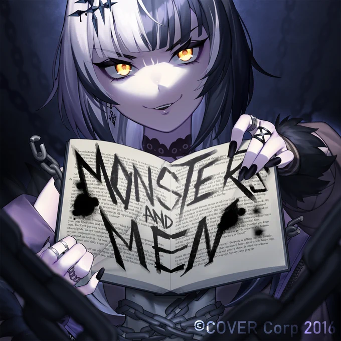 I was in charge of creating the album cover illustration for Shiori's original song "Monsters and Men"! Thank you for the opportunity, Shiorin~ #ShiorinSketch