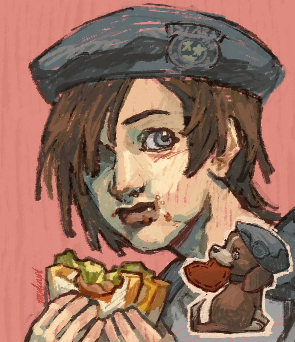 mudcrypt's tweet photo. Happy late Jill day! 🥪🐶
#re1 #jillvalentine https://t.co/1mtS9YelhA