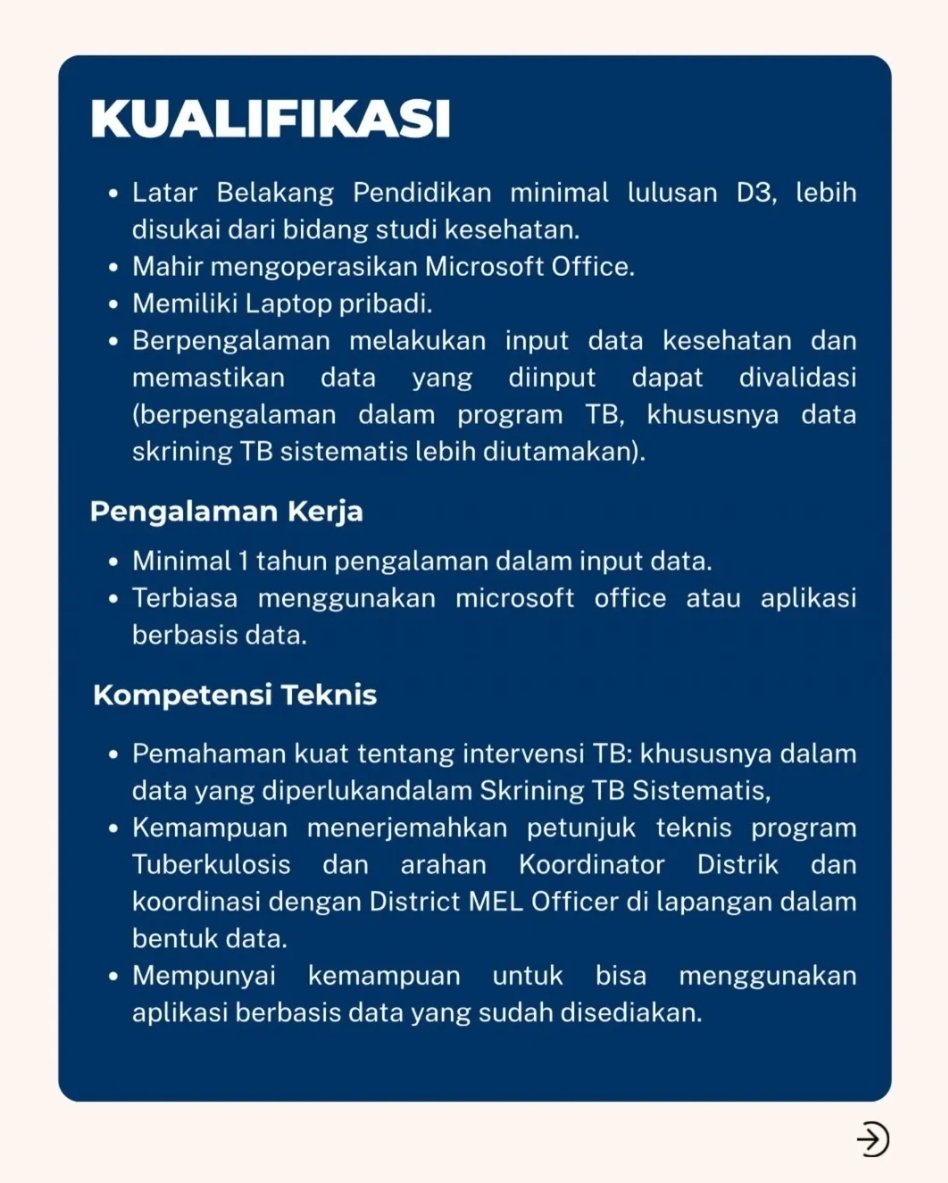 #LokerPam - Stop TB Partnership Indonesia - Data Inputter - Jawa Barat ...
