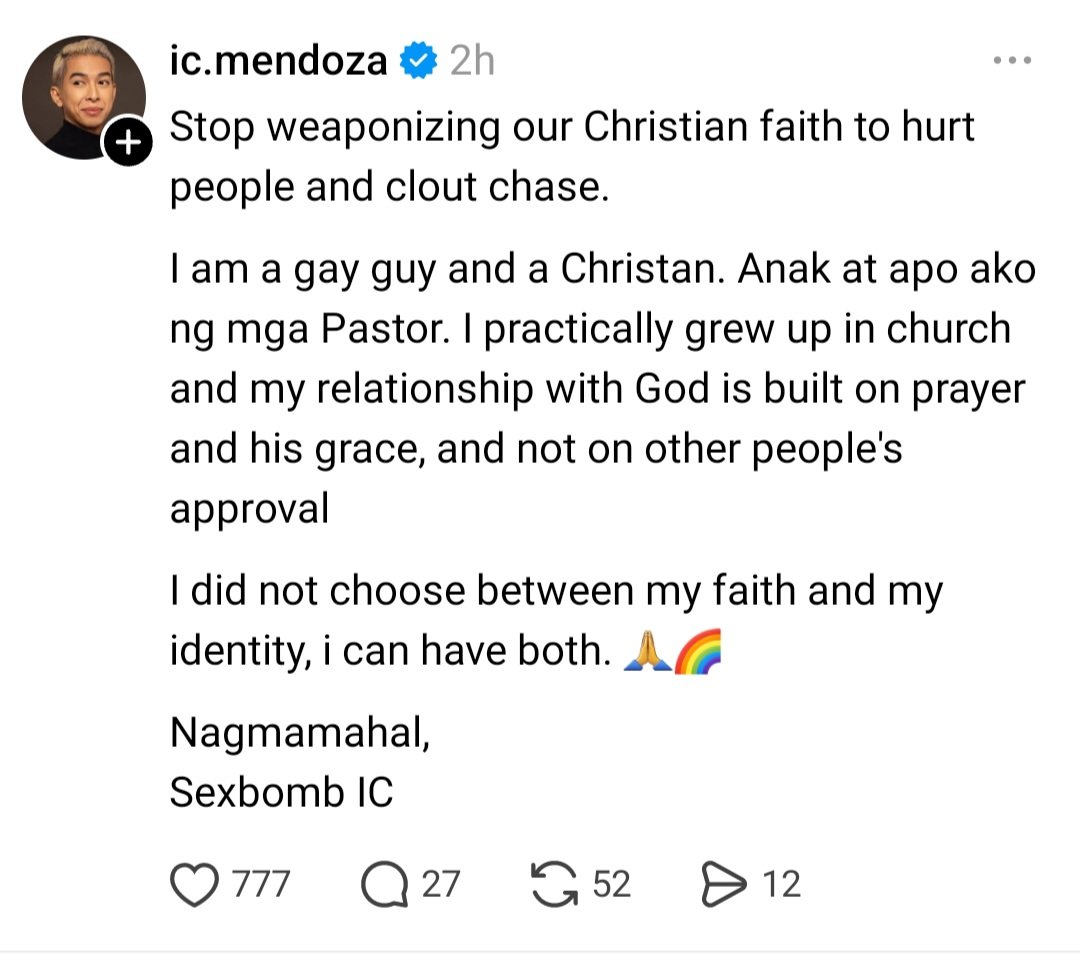JEPAYvonHOLST's tweet image. The only Sexbomb IC we stan!!!

Yes, you can be who you wanna be and still maintain your faith and relationship with your God. 

 @isaiahcullen14