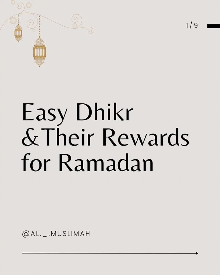 7signxx's tweet photo. Easy Dhikr and their Rewards for Ramadan...

THREAD https://t.co/rjj5kagDwc