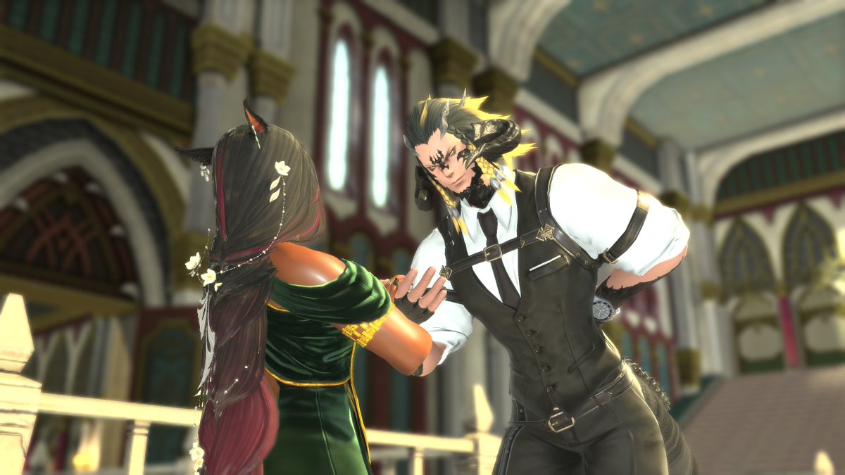 Shokora_FFXIV's tweet photo. "May I have this dance?" 

#miqote #ffxivaura #EorzeaPhotos https://t.co/JodxqjQElx