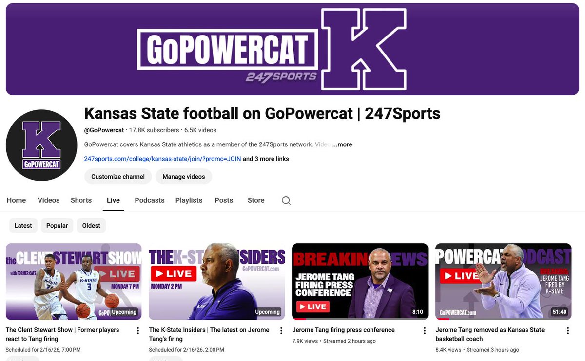 Plenty of coverage coming from <a href="/GoPowercat/">Kansas State sports on GoPowercat</a> on top of what took place Sunday night. Make sure you subscribe to GoPowercat to follow the search, and check out the GPC YouTube channel. Two more live shows are scheduled for Monday. youtube.com/@GoPowercat