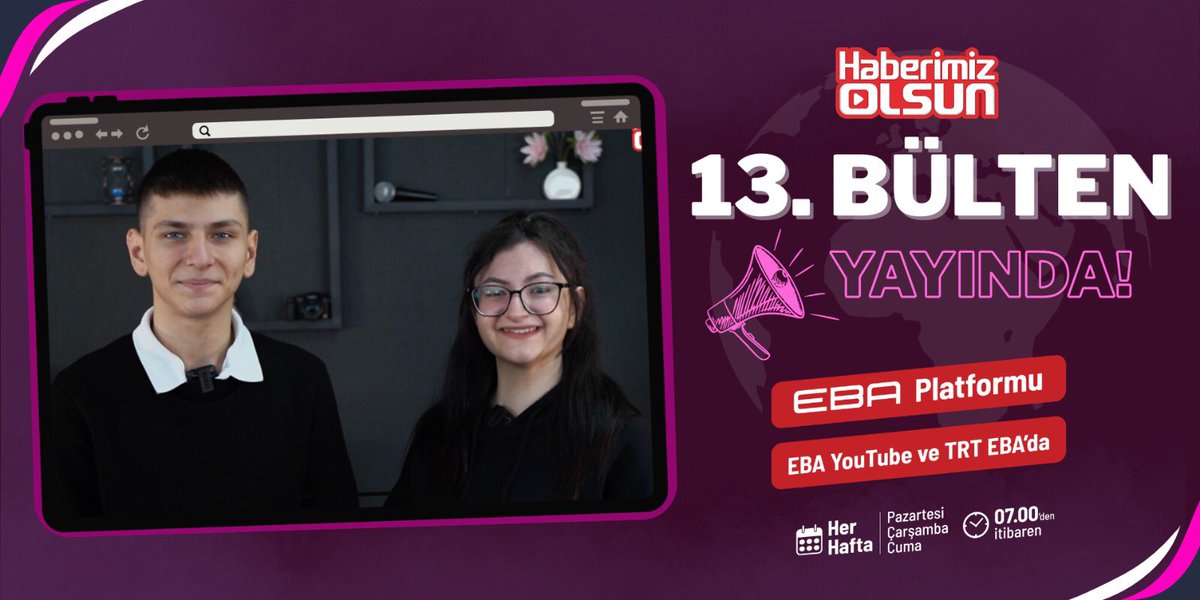 📺 “Haberimiz Olsun”, Yeni Bülteniyle Yayında

🧬 Aziz Sancar ve ekibinden çığır açabilecek keşif,

⚡ Elektrikli tekneyle çevreye umut olan gençler,

🎬 Millî Mücadele ruhunu animasyonlarla geleceğe taşıyan bir hafıza ve çok daha fazlası…

👀 İzlemek için: 👇🏻👇🏻

🔗