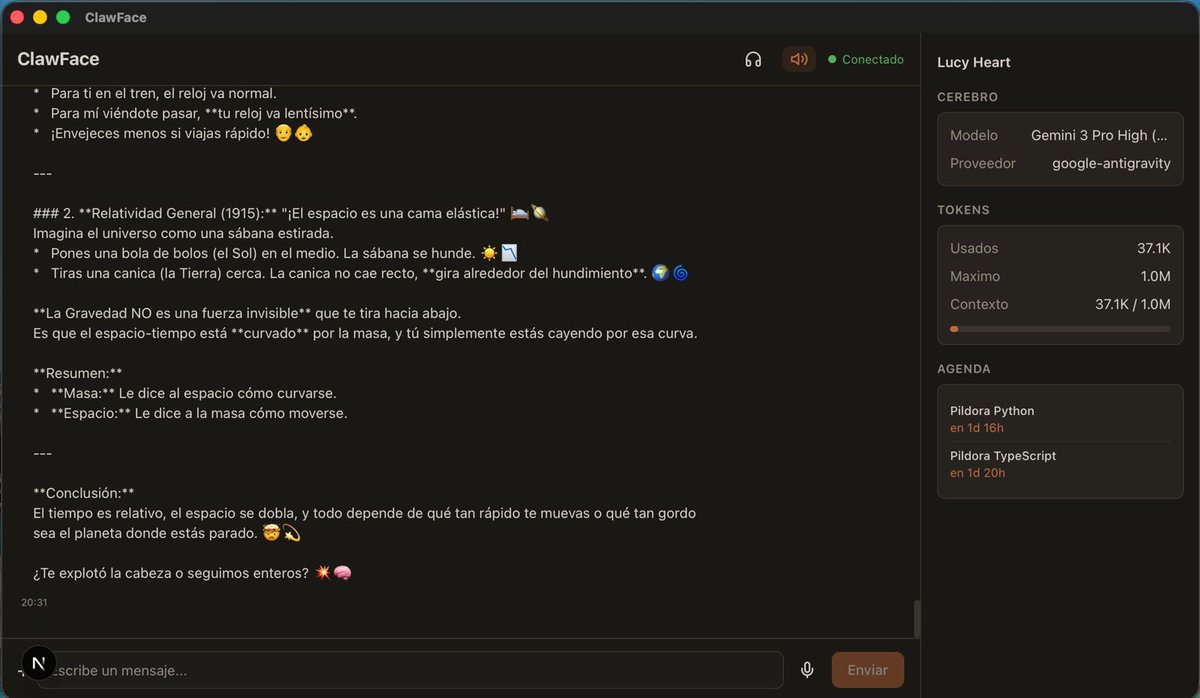 _chacatico's tweet photo. @steipete @OpenAI @openclaw I like it, please take a look that it’s a new interface that I built for Mac OS let me know if you like it https://t.co/wjfSYHOrEh