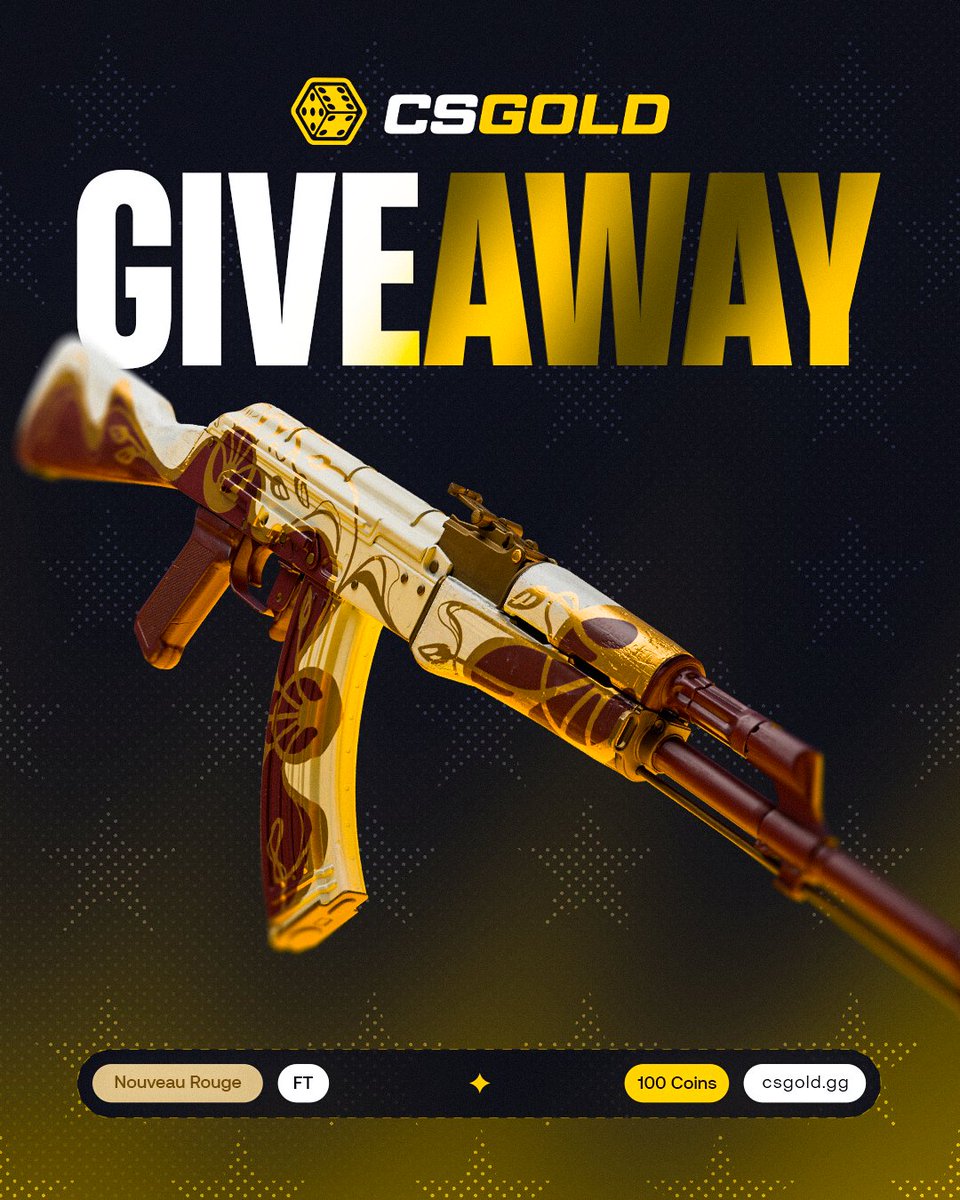 🔥CS2 GIVEAWAY

🎁AK 47 NOUVEAU ROUGE FT ($30)

⭐️To celebrate the launch of match betting we are giving away this beautifull AK 47🥰

➡️TO ENTER:

✅Follow me &amp; <a href="/csgoldbet/">CSGOLD</a> 
✅Retweet &amp; Like
✅Tag 2 friends

⏰Giveaway ends in 7 days. Good Luck!

#CS2 #CS2Giveaway #Giveaway