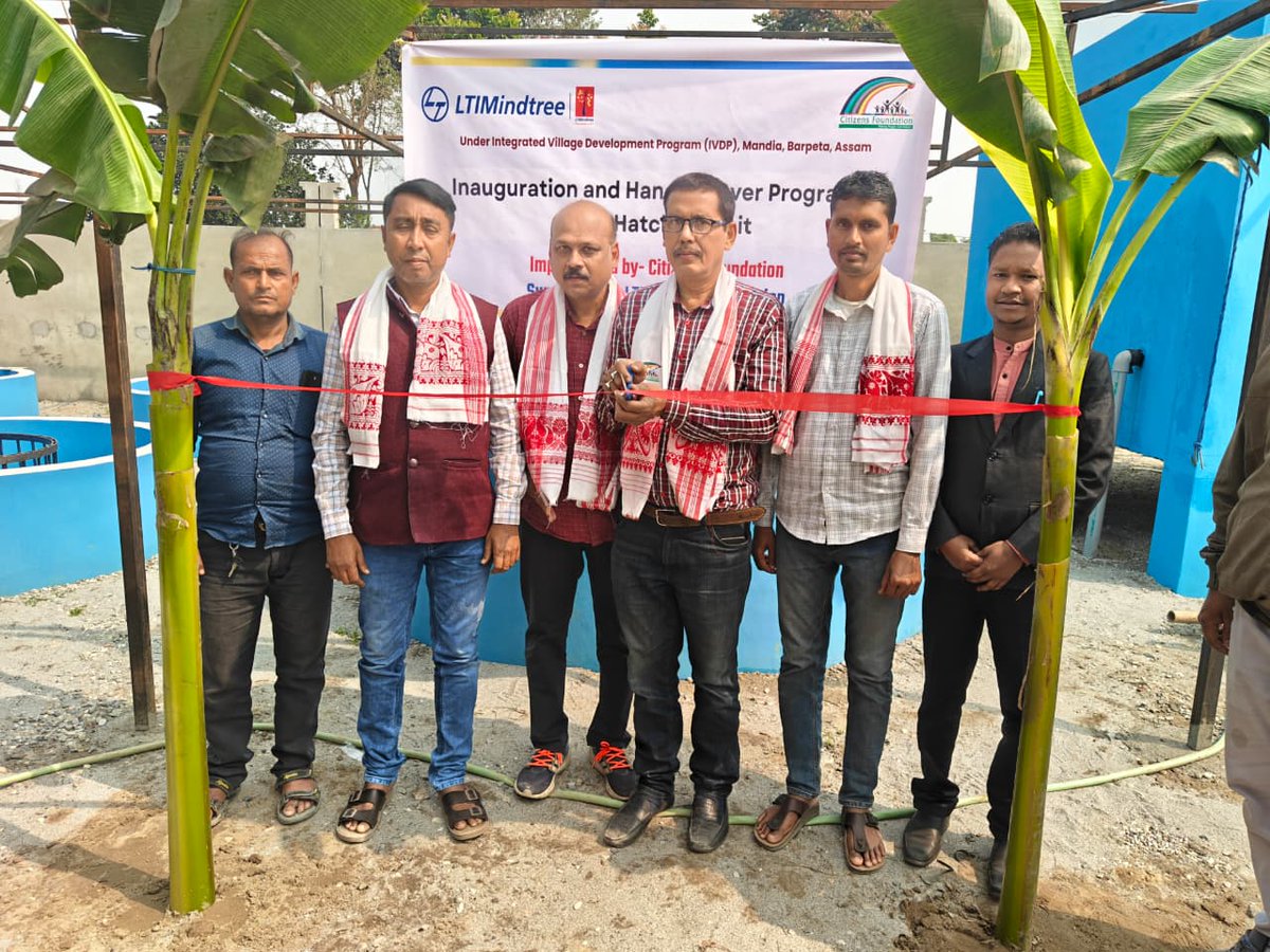 citizens_cf's tweet photo. 🐟 A Step Forward for Sustainable Livelihoods & Rural Prosperity 🌿
🎣A new Fish Hatchery Unit was successfully inaugurated at #Pathalikuchi #Pathar, #Mandia Block #Barpeta District in the presence of District Fisheries Development Officer Bharat Sharma, @citizens_cf officials, the Hatchery Management Committee, and community members.
The hatchery will produce high-quality fingerlings for local fishermen, strengthening fish production, promoting integrated farming systems, and creating new livelihood opportunities for rural families. The initiative also encourages youth participation in fisheries while supporting local economic growth. This project has been made possible through the generous support of #LTIMindtreeFoundation and the implementation efforts of Citizens Foundation, together nurturing self-reliance, sustainability, and community empowerment.
#FisheryDevelopment #RuralLivelihoods #SustainableFarming #CommunityEmpowerment #BlueEconomy #Aquaculture #SkillDevelopment #AtmanirbharBharat #CitizensFoundation #CFat29 #IntegratedFarming #VillageDevelopment #AssamDevelopment