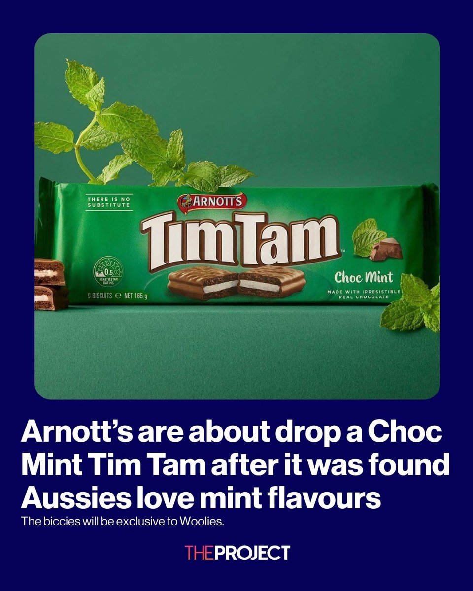 The new Choc Mint flavour  Tim Tams will be hitting shelves this month.