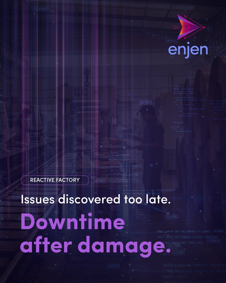 Enjenai's tweet photo. 3 types of factories exist today:
🔴 Reactive — finds problems after damage is done
🟠 ERP-led — has reports, but decisions still lag reality
🟢 Predictive — catches signals before failure even happens
Enjen is built for 3. 🧠⚡
#AIManufacturing #ERP #PredictiveFactory #Enjen https://t.co/EHTY5L2M33