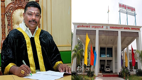 கும்பகோணம் மாநகராட்சியில் திமுக கவுன்சிலர்கள் 43 பேர்.

காங்கிரஸ் கவுன்சிலர்கள் 2 பேர்

ஆனா மேயர் பதவி காங்கிரஸ் கட்சிக்கு கொடுக்கப்பட்டது.

இந்த காங்கிரஸ் பீடைக்கு கொடுத்து கும்பகோணம் மாநகராட்சியே நாசமாகி விட்டது. ஆன்மீக சுற்றுலா தலமே காங்கிரஸ் நாய்களால் நாறி கிடக்கிறது.