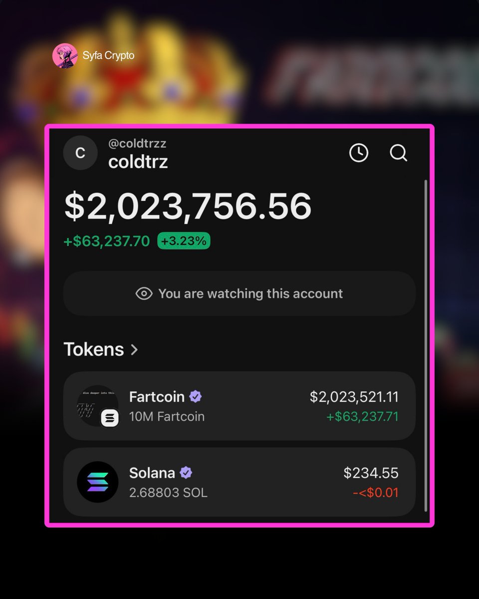 "YA TUHAN GUE KAPAN" CUMA MODAL $716 TRADER INI UBAH JADI $2 JUTA DI $FARTCOIN, LO MASIH BILANG CRYPTO SCAM ?