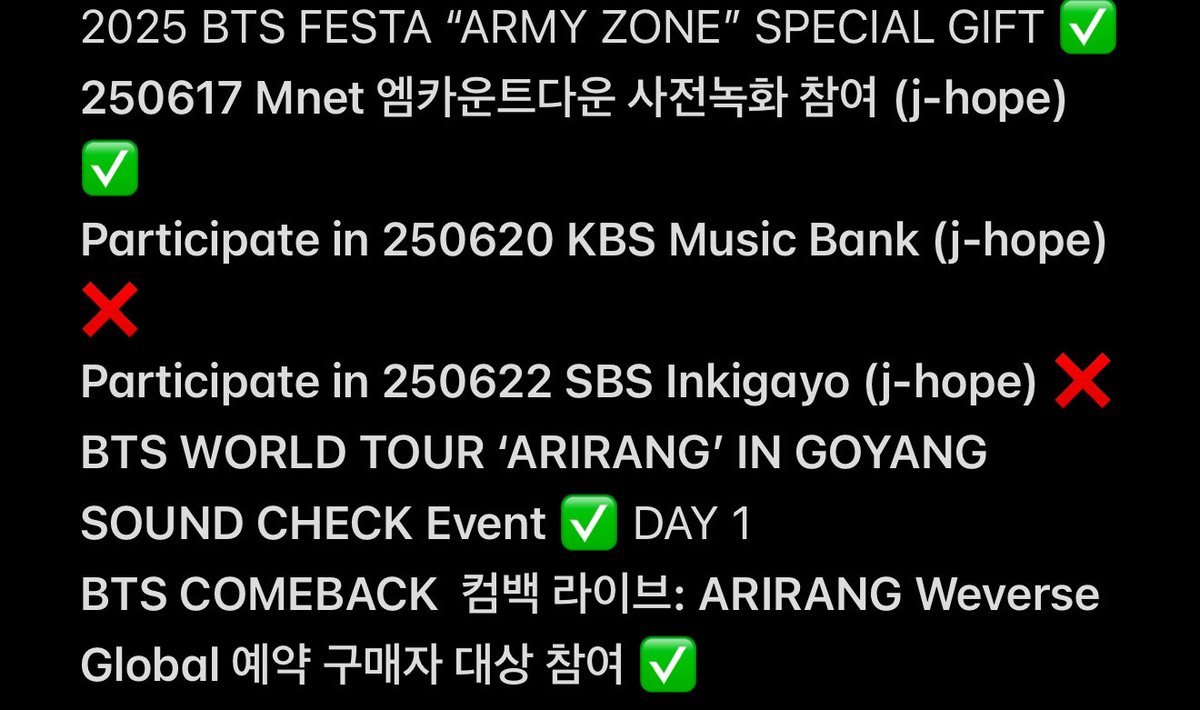 To: BTS ARMY💜 I’m Mic Drop Era ARMY &amp; OT7 never seen all 7 live. entered lots of raffles since moving to Korea in 22 But IMO its not the reason I won. here is list of wins/didnt win. (didnt enter YTC for personal reasons) until now I felt very unlucky so pls don’t lose hope!✨
