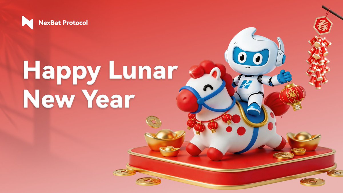 NexBatProtocol's tweet photo. In the Year of the Horse, success belongs to the swift and the strategic. 🐎🎯

We're geared up and ready. Wishing our partners and pioneers a Lunar New Year of decisive action and bold victories.

Forward, with purpose. #LunarNewYear #Strategy #Performance #NexBat https://t.co/mFTaIhEDCr