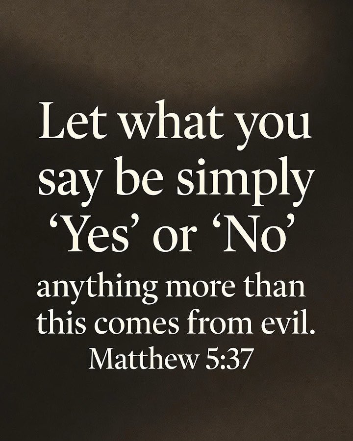 olegfab77's tweet photo. 🚨 Let Your Yes Be Yes – Time to Ditch the Oaths! ✝️🔥🧵👇🏻

#LetYourYesBeYes #RadicalHonesty #SermonOnTheMount #ChristianIntegrity #SpeakTruth #BibleTruth #FaithfulWords #JesusExample #NoMoreOaths

CLICK HERE for full blog post ➡️ https://t.co/n4K7g8Pjia https://t.co/BC7skJpQDZ