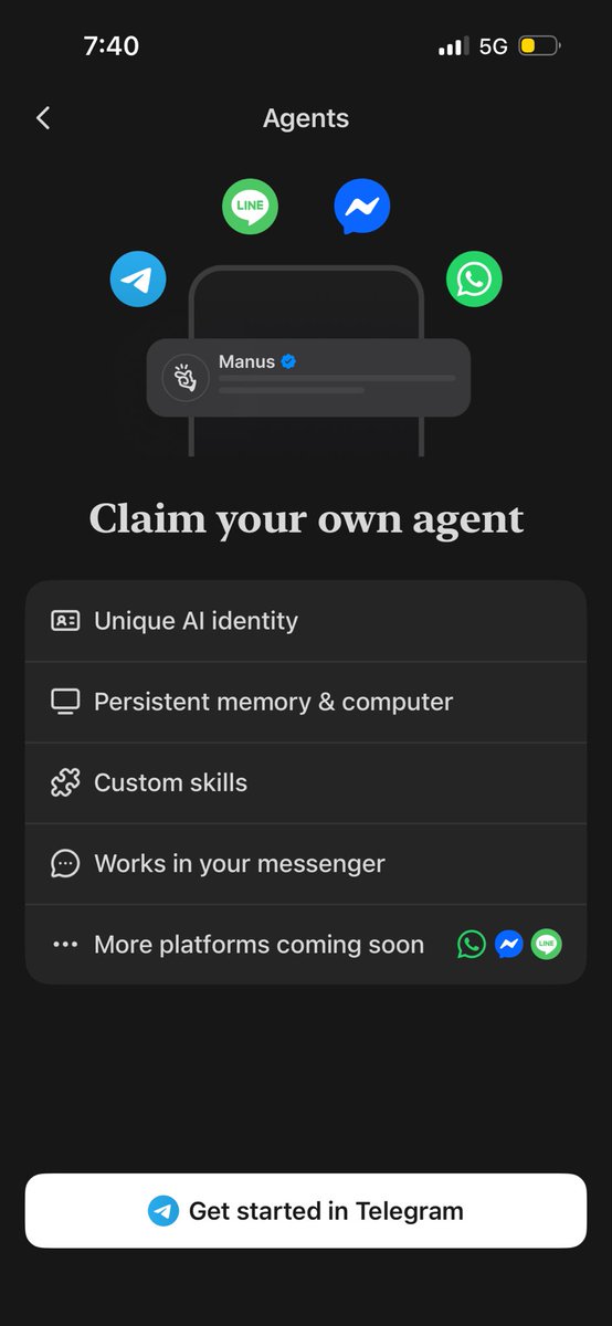 realjohnabbitt's tweet photo. @ManusAI has launched their own agent. This operates at a similar level to OpenClaw thanks to persistent servers.

This is the kind of thing you can help a business setup. 

Powerful tool. https://t.co/BBfADy7Rhl
