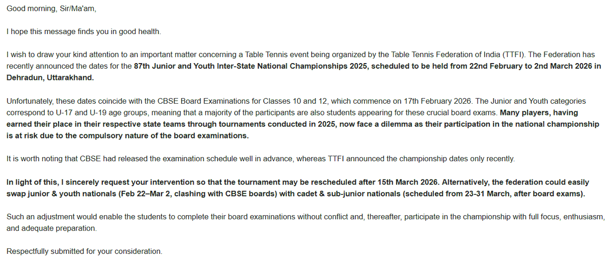 sachin_singla's tweet photo. @YASMinistry @IndiaSports @mansukhmandviya @ttfitweet 
Please look into this matter. https://t.co/6QbtWiB8Fi