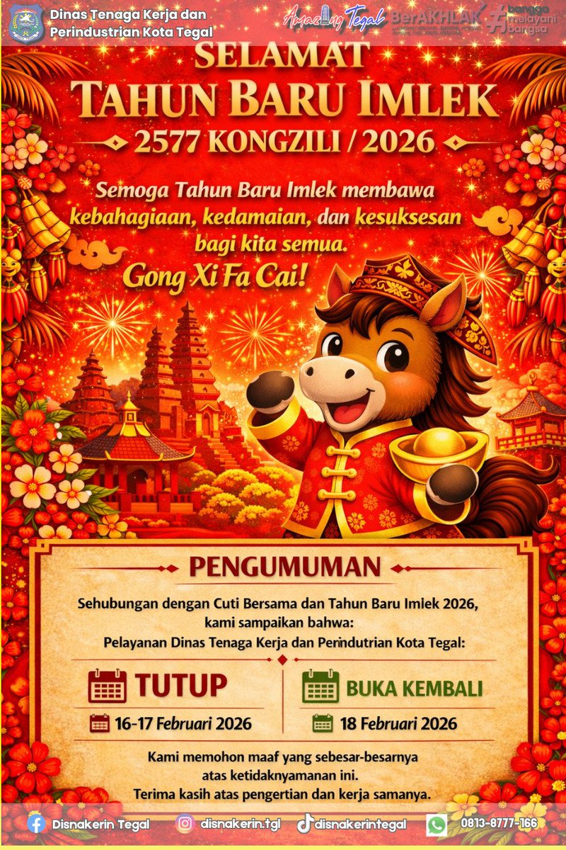 Gong Xi Fa Cai
Selamat Tahun Baru Imlex
2577 Kongzili / 2026