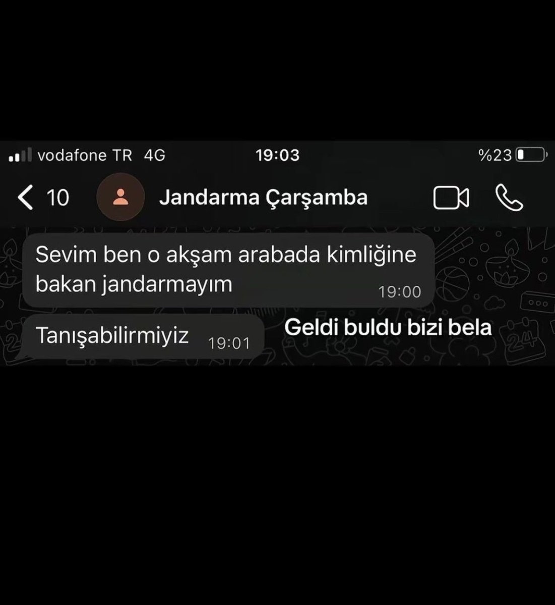 Uygulama yaparken sözde şahsın kimlik bilgilerini alarak jandarma personelinin kendisine mesaj attığını paylaşan ve aslında böyle bir mesaj almadığını beyan ederek bunun etkileşim için  paylaşıldığını beyan eden bu şahıs ile ilgili olarak gereken yapılmalıdır.
<a href="/jandarma/">T.C. Jandarma Gn. K</a>