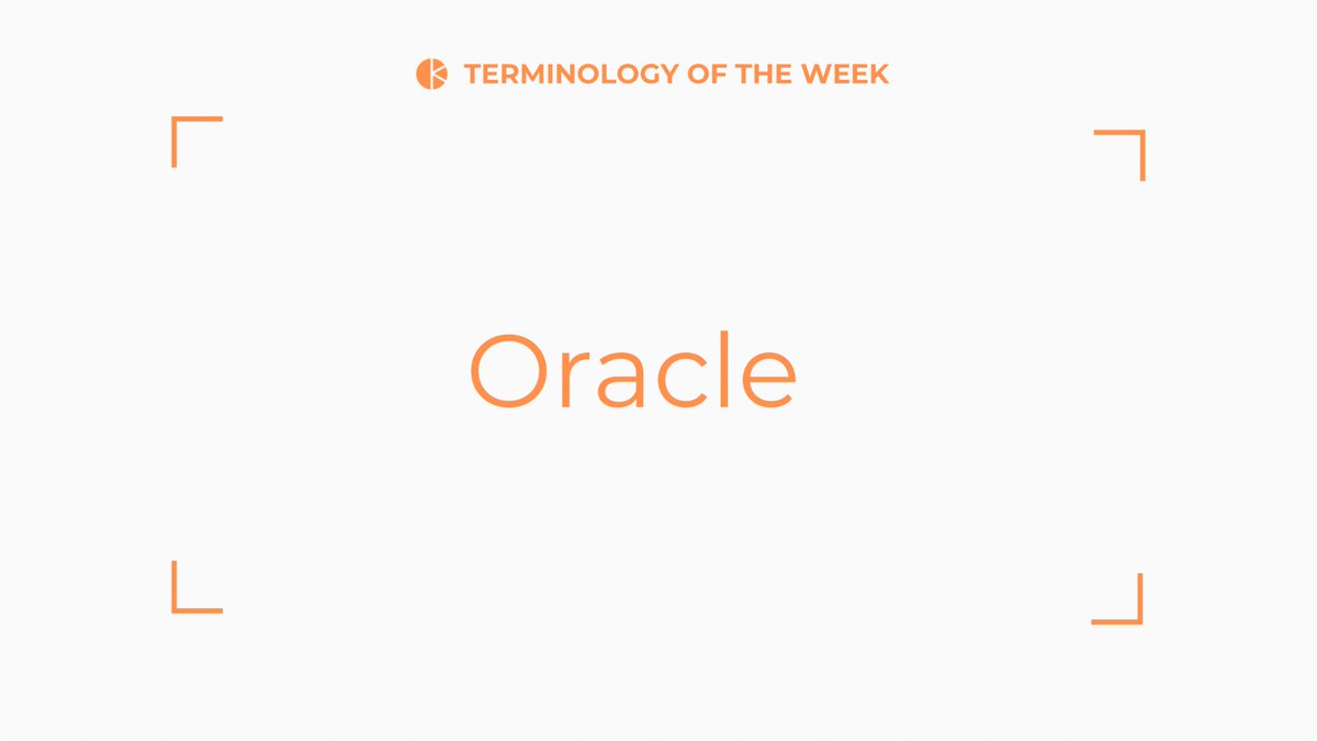 💬 Terminology of the Week: Oracle

Definition: An oracle is a system that brings real-world information on-chain so a market can be resolved correctly.