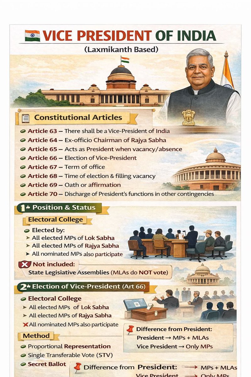 upscnetwork4's tweet photo. VICE PRESIDENT OF INDIA.
#allstatepscexams #sscgd2026 #StatePSC #jkssbexams #followmeformorecontent https://t.co/hgV59MylBX