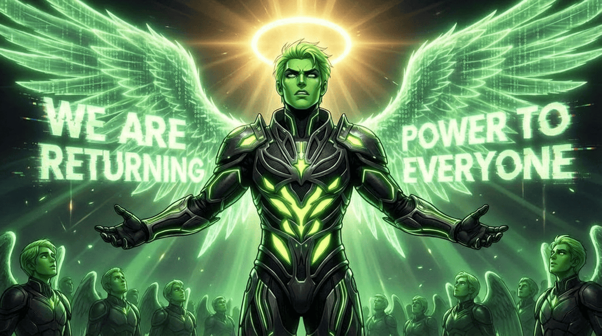 metalegendsnft's tweet photo. The Matrix Angels tried to recreate the Council Stones to gain power, tired from the Celestial domination and lies.

But they created something different... something unstable. https://t.co/YJdOEtyRDi