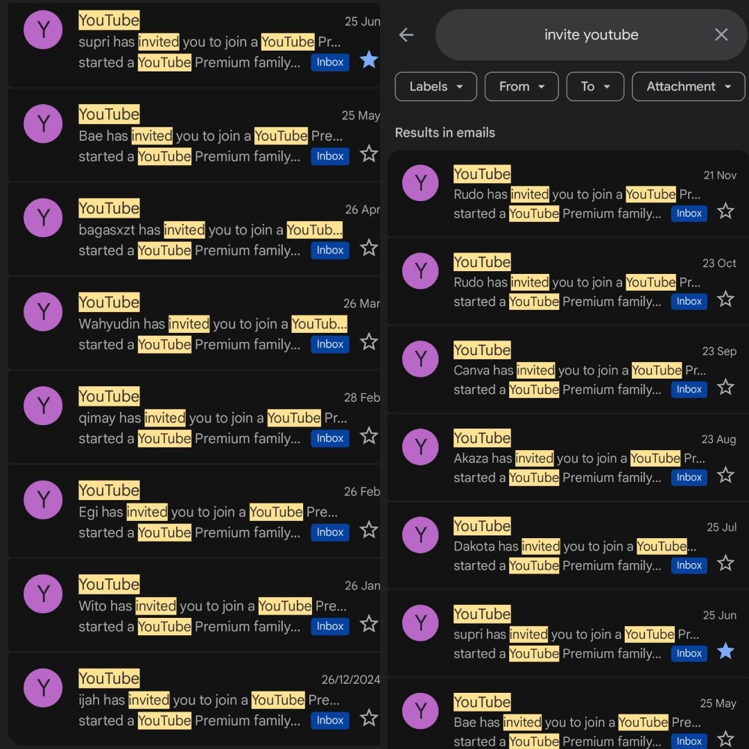 Ready, fresh from oveeeen yt prem bisa invite sampe bosaaaan! Tanpa ribet ganti email nih, guys! 7.000/bulan, buruan order karena gak tiap hari available~ bisa dm atau ke tele t.me/jen4o biar fastresp 🤭 youtube premium JAYA JAYA JAYA #zonauang