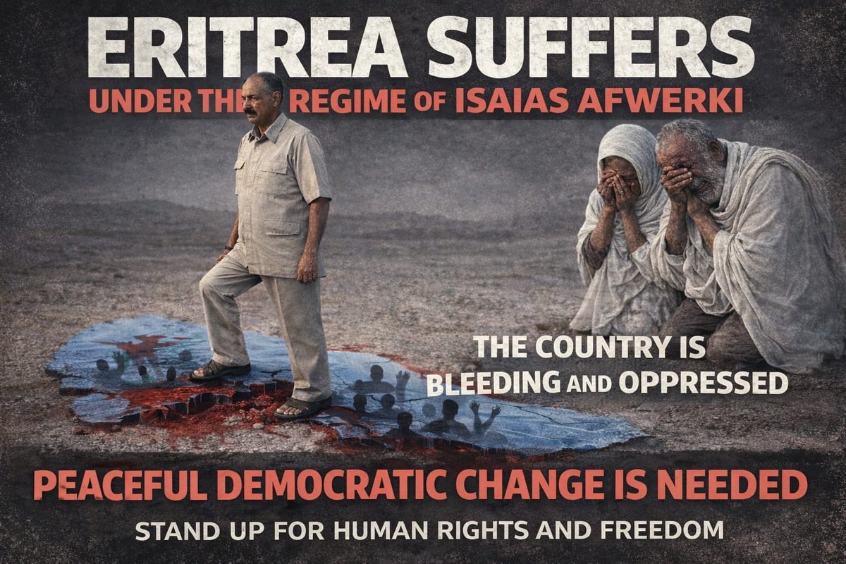 True peace is built on dignity and freedom. Eritrea’s people deserve both. #TransnationalRepression #BlueRevolution #NoMorePFDJTerror  #RegimeChangeInEritrea<a href="/UNHumanright/">HumanRightsWATCH</a> <a href="/hrw/">Human Rights Watch</a> <a href="/amnesty/">Amnesty International</a> <a href="/Refugees/">UNHCR, the UN Refugee Agency</a> <a href="/RefugeePolitics/">Marcus Engler</a> <a href="/UNICEF/">UNICEF</a> <a href="/UN_HRC/">UN Human Rights Council</a> @TiborNagy <a href="/DrJPPham/">Dr. J. Peter Pham 🇺🇲</a> <a href="/martinplaut/">Martin Plaut</a> @UNHumanRight