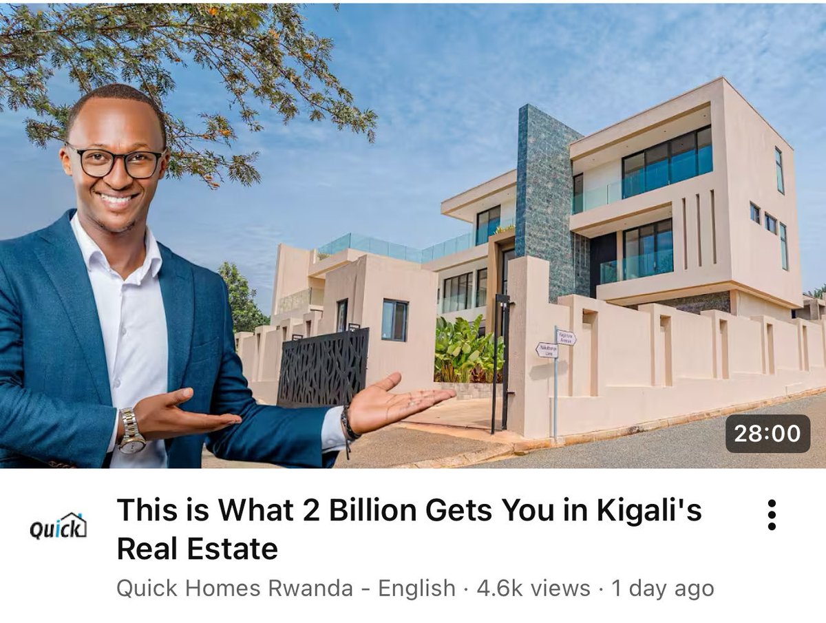 So, this minimalistic, confined, non-ornamental, apartment-like and low ceiling suburban house on a less than 650SQM plot has an ‘asking price’ of 2billion francs (approx. 1.4million USD)?

Ibi nukwifuza, cyangwa #Ifaranga ryahanantuye-#Agaciro🤔
<a href="/UncleGobby/">Uncle Gobby</a>