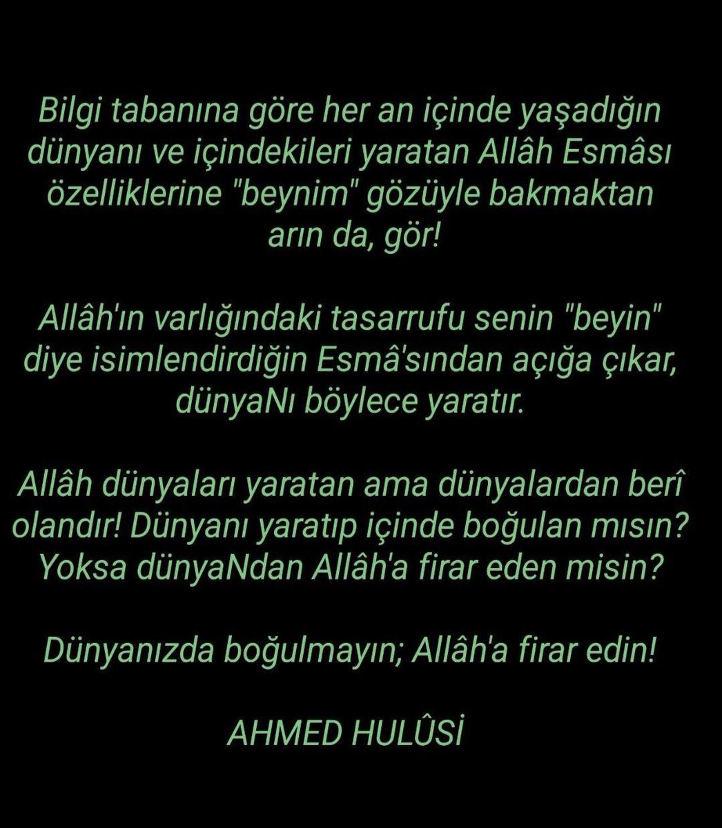 DÜNYANIZDA BOĞULMAYIN, ALLÂH'A FİRÂR EDİN!