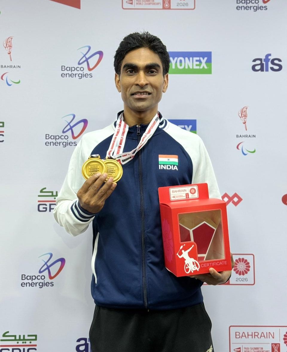 TheKhelIndia's tweet photo. TEAM INDIA WON 15 MEDALS AT THE WORLD PARA BADMINTON CHAMPIONSHIPS 🏆

2 GOLD 🏅 | 5 SILVER 🥈| 8 BRONZE 🥉

Pramod Bhagat won TWO GOLD MEDALS!  
🏅 Gold in Men's Single SL3
🏅 Gold in MD SL3/SL4 along with Sukant Karam

India ended 3rd on Medal Tally!

WELL DONE, TEAM INDIA 🇮🇳💙 https://t.co/w4JXzgx1fj