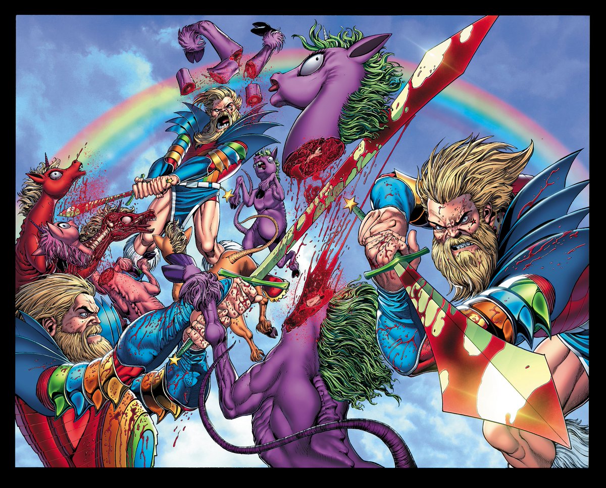 EthanVanSciver's tweet photo. Drawing REIGNBOW THE BRUTE live now!  #COMICSGATE https://t.co/DsbQmWFrBL https://t.co/q8C6D1qh53