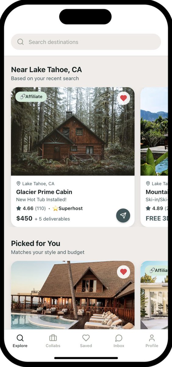 BenVenturing's tweet photo. Built an Airbnb-style collaboration marketplace called Collabnb in a few hours of “vibe coding.”
Shipped:
Creator + Host onboarding
Listing detail page (deliverables, deadlines)
In-app messaging MVP 

Next up: tighten search + filters, polish UI, then ship.
#anythingai #collabnb https://t.co/MB4uKVx1Gq