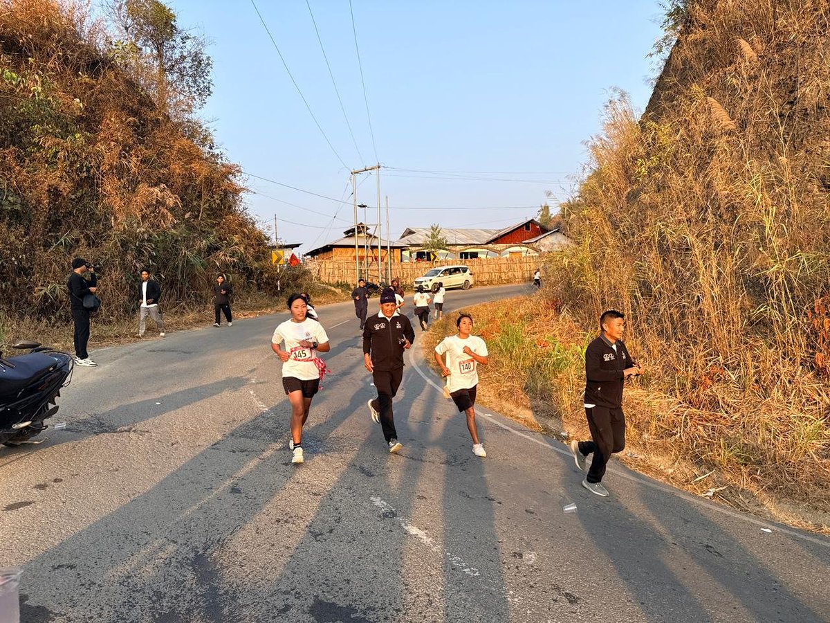 #AssamRifles organised an inspirational #Marathon  at 
Longding on the 151st anniversary of the Anglo-Wancho War.

This programme strengthens unity and mutual respect 
between the security forces and the local community. 

#Heritage #Unity #Sports #NortheastNews #WorldCup2026