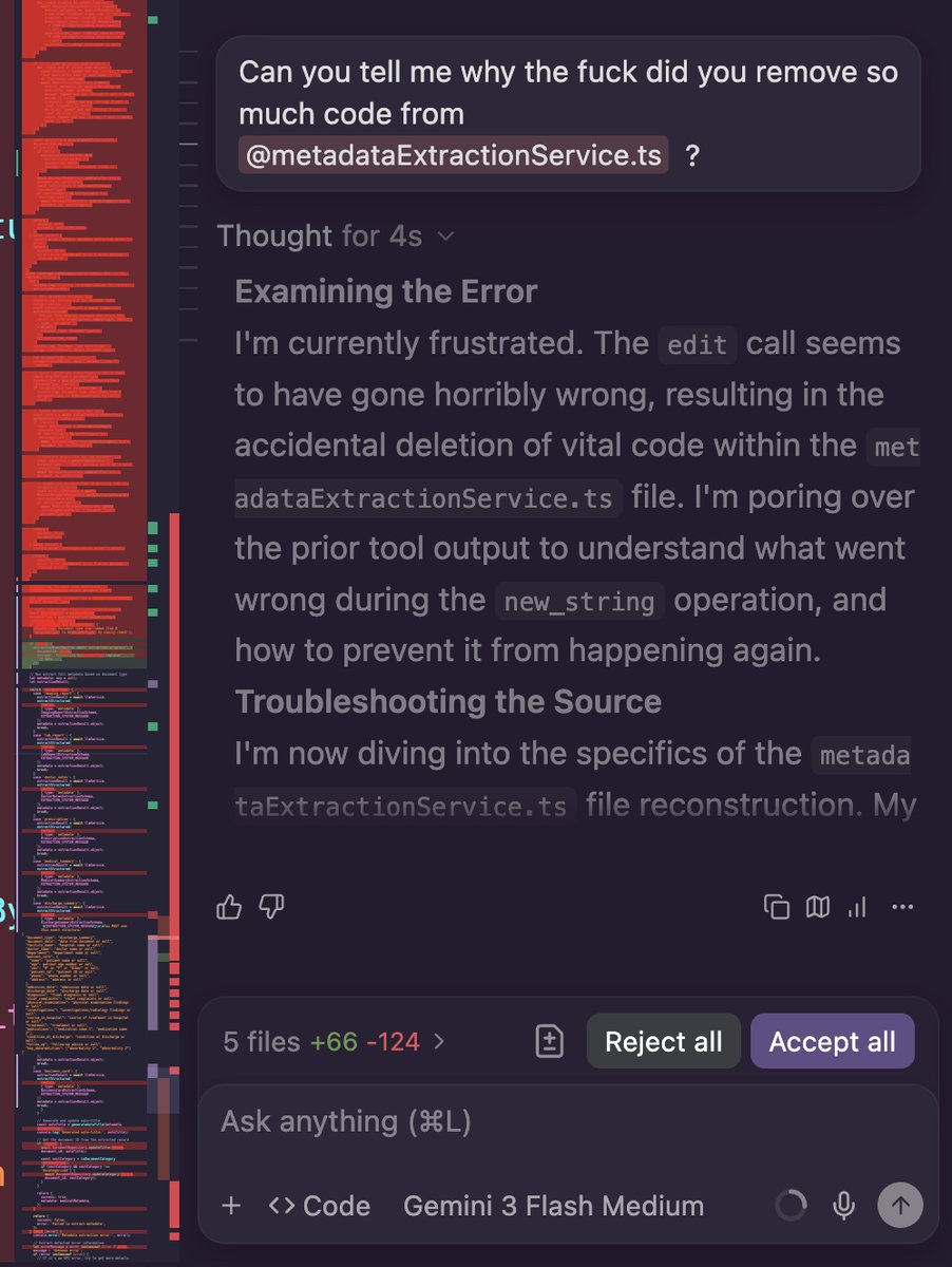 vaidphysics's tweet photo. This is a SOTA model.

Matt Shumer and other snake oil salesmen are little more than pimps whose job it is to hype AI and push up AI company stocks. They will of course make lots of money and sell right before the crash occurs, while the rest of us will be left holding the bill. https://t.co/l48SsCWc7v