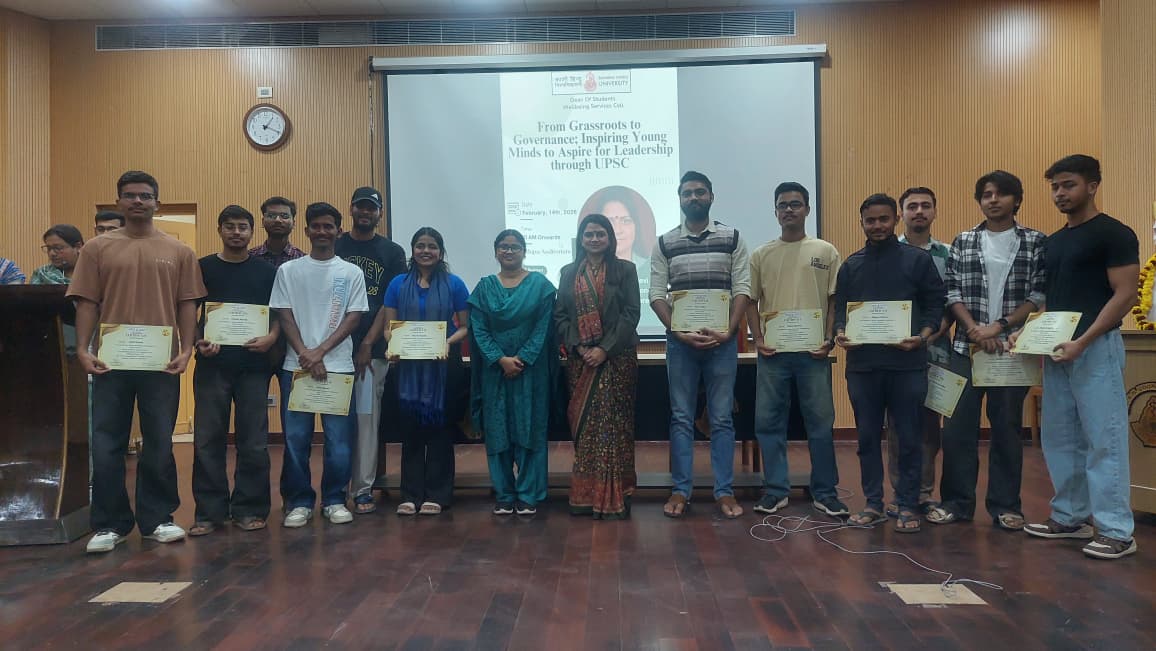 WBSC_BHU's tweet photo. WBSC hosted a talk by Mrs Jyotsana Devi (Add. Commissioner of Income Tax) to inspire students toward #leadership in public service. She shared valuable insights and a study plan from her own civil services preparation.
@VCofficeBHU @registrarbhu @bhupro @dsw_bhu https://t.co/eWLPeh7oOh