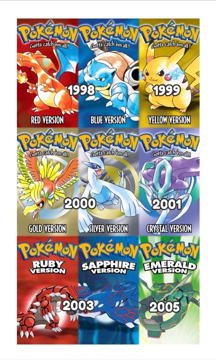 ¿Cuál fue tu versión favorita de Pokémon? 🎮💛 Red, Blue, Silver... ¡Una saga que marcó generaciones! 👾✨