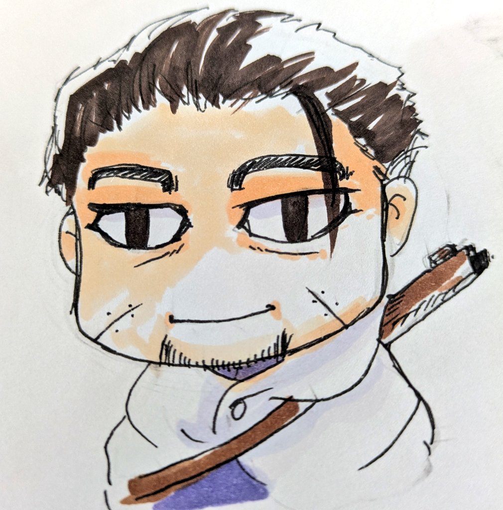 片付けしてたら、書類の隙間に尾形が潜んでた🤣
目の焦点あってなくてwww