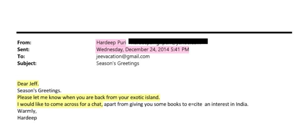 America has ChatGPT. 

China has DeepSeek. 

Modi’s has "Har-Deep-Seek" - where <a href="/HardeepSPuri/">Hardeep Singh Puri</a> chats with and seeks help from his pedophile friend, “Jeff” Epstein. 

Is this the BJP's take on AI? 
Not Artificial Intelligence - but Artificial Innocence.